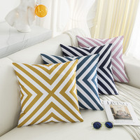 Housse de coussin décorative en polyester imperméable à imprimé numérique géométrique pour extérieur, jardin, patio, balcon, série NLS