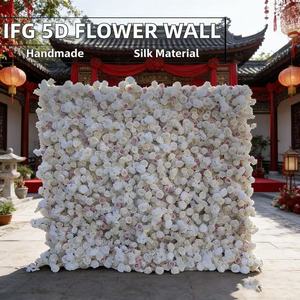 Panneau mural de fleurs artificielles 5D ultra-réaliste 8*9 pieds pour décoration intérieure, toile de fond florale – Grande Vente - Product Image 5