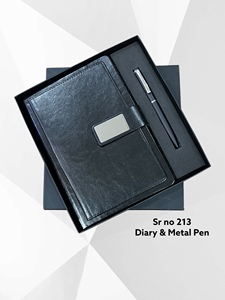 Ensemble cadeau de luxe pour bureau, agenda A5, stylo en métal, carnet en cuir PU relié, avec 100 feuilles, couverture imprimée UV, pour les cadres - Product Image 3