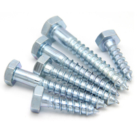 Vis à bois plaquées Zinc et au carbone, 200 pièces, 200mm, acier au carbone, raccords en vrac, norme Din, M6