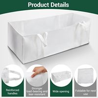 Sacs de déchets pliables en polypropylène réutilisables Honoson pour déchets de jardin, utilisation agricole, capacité de 3 500 lb (5 pièces, 94 pouces)