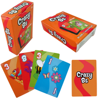 Cartes mémoire flash colorées pour enfants en vente chaude, 57x87mm, vernis brillant, 42 cartes dans une boîte en papier