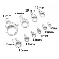 Fermoirs mousquetons en acier inoxydable 316L, plaqués or et or rose, disponibles en plusieurs tailles, vente en gros pour bracelets et colliers, Dongguan