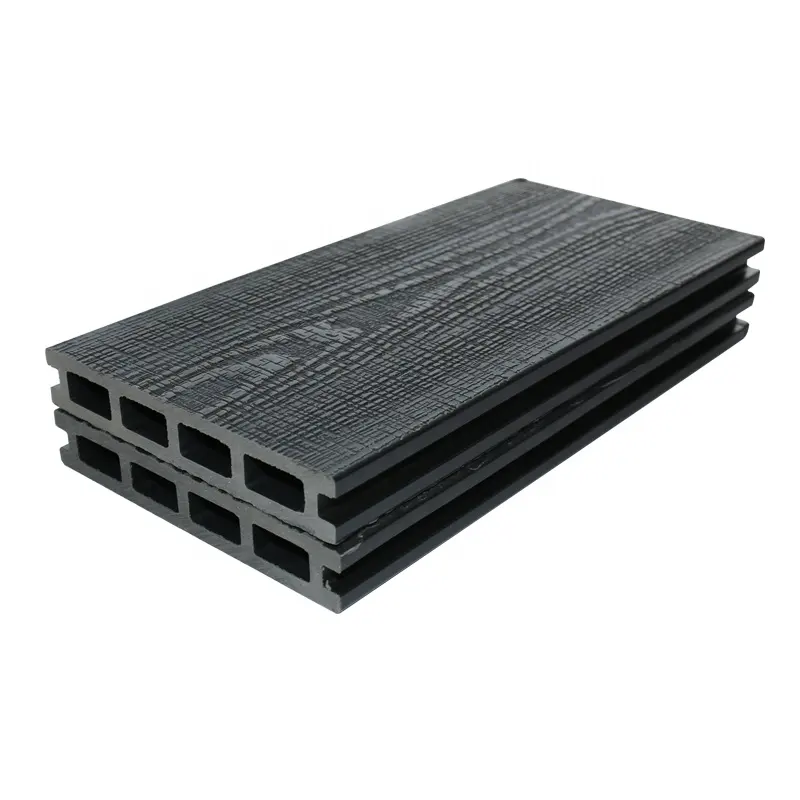 옥외 WPC Decking 3D 돋을새김 합성 Decking 널