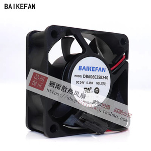 พัดลม Baikefan ขนาด 60x60x25 มม. DC 24V 0.19A สำหรับระบายความร้อนอินเวอร์เตอร์ - Product Image 1