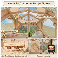 Tente gonflable de luxe Coody Hubshelter Pro Air - Beige, portable, pour le camping et le glamping en famille, à vendre