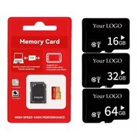 Vente en gros d'usine de carte Micro mémoire SD 8 Go 16 Go 32 Go 64 Go de stockage en vrac pour téléphone portable Carte Micro mémoire en plastique bon marché