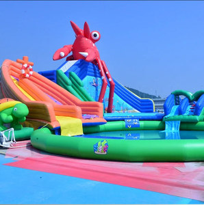 Tobogán de agua inflable de PVC de grado comercial Característica de la <span class=keywords><strong>piscina</strong></span> de tierra interior al aire libre Característica de agua elegante para <span class=keywords><strong>parques</strong></span> <span class=keywords><strong>recreativos</strong></span> - Product Image 2