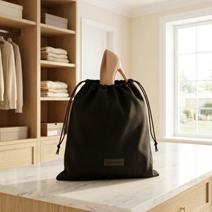 Sac à poussière de luxe personnalisé en coton réutilisable et durable avec cordon de serrage pour sacs à main et chaussures, avec logo, fabrication directe en usine, écologique - Product Image 2