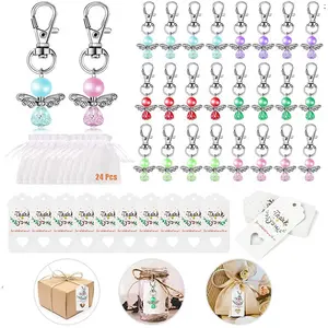 Mới người giám hộ thiên thần Keychain Quà Tặng hợp kim trang sức mặt dây chuyền tự làm thủ công Keychain kim loại móc chìa khóa nhựa Móc Chìa Khóa Thẻ quà tặng