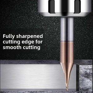 Fraise à double dent professionnelle robuste 0,2-0,9 mm pour usinage en pente, personnalisable OEM pour métaux - Product Image 5