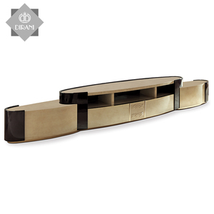 Extendable Solid Wood <strong>TV</strong> <strong>Stand</strong> High Gloss Living Room Furniture Laminated Wood Leather <strong>Oval</strong> <strong>TV</strong> <strong>Stand</strong> - Product Image 3