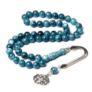 Vendita calda 10mm perlina blu 33 branelli di preghiera islamico musulmano Tasbih Allah Mohammed rosario misbaha subha rosario tesbih eid regali - Product Image 1