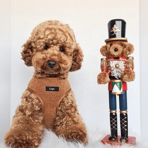 Özel Veet Teddy kedi Polyester polar tasma toka kanca döngü kapatma kurdela baskı desen Pet malzemeleri sıcak satış koşum - Product Image 5