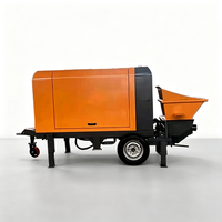 Pompe à béton compacte pour accès restreint, idéale pour la rénovation intérieure et le coulage de structures secondaires en intérieur