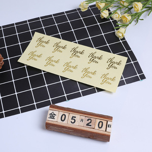 100 Stks/pak Transparante Hart Hot Stamping Dank U Papier Sticker Zelfklevende Kraft Bakken Seal Sticker Gift Label - Product Image 2