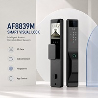 Tuya WiFi 6085 Smart Door Lock 3D Face Recognition Fingerprint Digital Door Lock with Camera for Wood Door