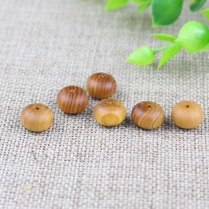 Cuentas de madera de ciprés envejecido de 8x11mm, cuentas redondas sueltas para hacer pulseras, accesorios para cuentas de oración budistas DIY - Product Image 4