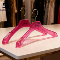 Cintre en plastique transparent robuste et antidérapant de qualité supérieure pour robes