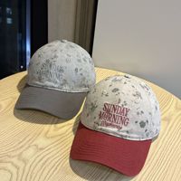 Casquette de baseball brodée en gros, style vintage, à calotte souple, avec motif graphique et lettres, pour femme