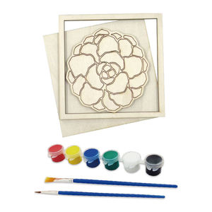 Kit Pittura Floreale su Legno per Bambini, Set Puzzle Artistico Fai-da-te con Fiori, Giocattolo Educativo per Decorazioni Domestiche e Attività Artigianali - Product Image 3