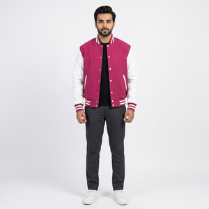 FINER THREADS Veste de sport personnalisée pour homme à col montant, logo brodé sur le devant, veste décontractée respirante en laine/polyester - Product Image 1