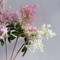 Bouquet de fleurs artificielles en plumes de crème rose, tiges de fleurs en soie, fausses fleurs pour arche de mariage, centre de table, décoration de vase à domicile