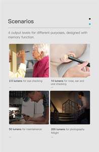 <span class=keywords><strong>Linterna</strong></span> LED <span class=keywords><strong>WUBEN</strong></span> E19 de Alta Reproducción Cromática, Aleación de Aluminio, Clasificación IP68, Garantía de 5 Años, Regulable, para Médicos, Enfermeras, Herramienta EDC - Product Image 5