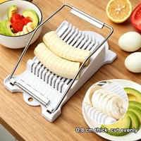 Roestvrijstalen duurzame eiersnijder, handmatig, multifunctioneel, voor fruit, groenten, zacht voedsel, champignons, aardbeien, keuken