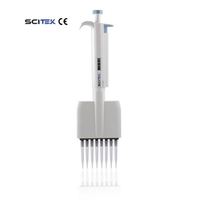 Pipette à volume réglable SCITEK 0,5uL~300uL à huit canaux, volumes réglables, technologie de pointe et mécanique de précision