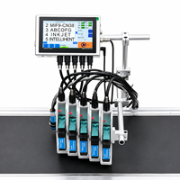 Imprimante jet d'encre TIJ pour cartons industriels, 5 têtes d'impression, imprimante jet d'encre en ligne pour grands logos, dates, lots, codes QR, codes-barres, grande taille d'impression