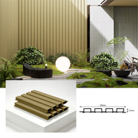 Produit neuf d'usine, revêtement mural en composite WPC co-extrudé ASA pour extérieur, panneau mural rainuré pour villa et cour