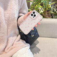 TPU + acrylique plein écran petit étui de téléphone portable floral adapté au cadre de diamant de colle à paillettes iPhone161514promax