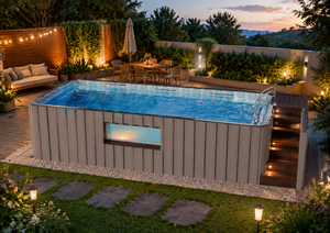<span class=keywords><strong>Piscine</strong></span> hors sol modulaire personnalisée de 5,8 m avec <span class=keywords><strong>escalier</strong></span> - Product Image 2