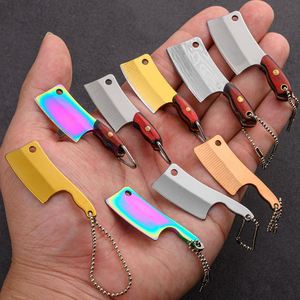 Custom Mini Kitchen Knife Pendant Necklace with Portable <b>Small</b> Blade OEM Supported Wood Handle and Steel Blade for DIY - Product Image 2
