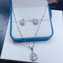 Fashion Bridal Jewelry <b>Sets</b> for Women <b>Crystal</b> Drop Pendant Luxury Wedding Necklaces Earrings <b>Sets</b> - Product Image 5