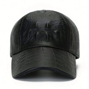 Casquettes de baseball pour hommes d'âge moyen et âgés, 6 panneaux, automne-hiver, nouveau motif crocodile - Product Image 2
