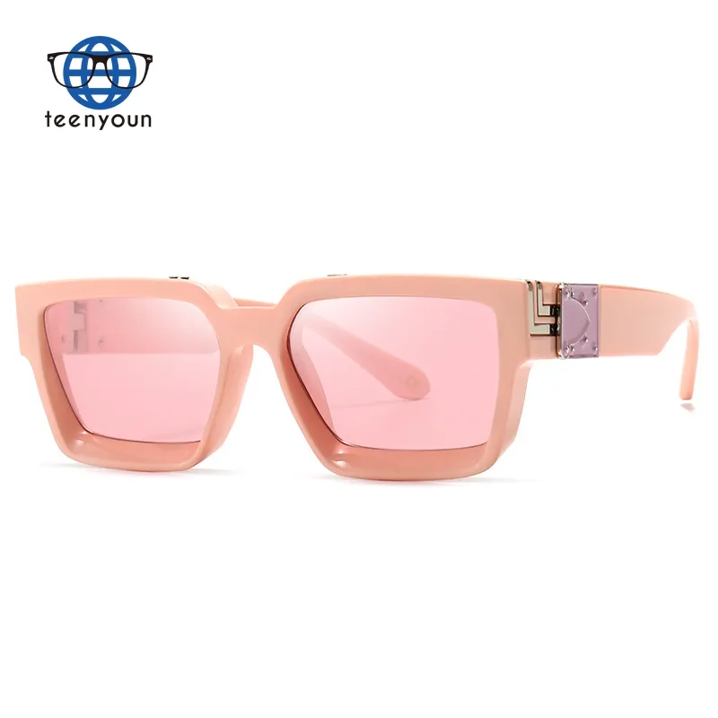 Teenyoun – lunettes de soleil carrées en forme de V pour femmes, marque de luxe, Design de mode pour filles