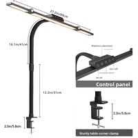 Lampe de bureau LED à double tête Senya-Pro, barre lumineuse à clipser pour écran, rechargeable par USB, contrôle tactile, intensité réglable, protection des yeux, lecture au bureau, CRI