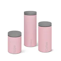 Colorful Powder Coated Stainless Steel Canister Set with Sealed Lid
