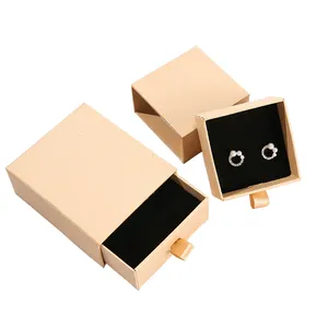 Beautiful Cardboard Drawer Sliding Necklace Earring Bracelet Ring custom gift paper packaging Box