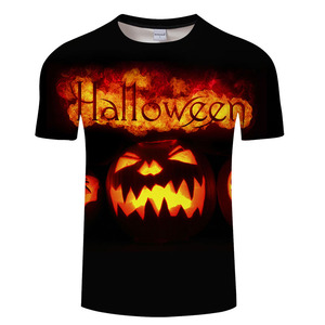 Free Shipping Printed Blank Premium Spooky Halloween Ghoul <strong>Face</strong> Easy Costume Youth <strong>T</strong>-<strong>Shirt</strong> Polyester - Product Image 2