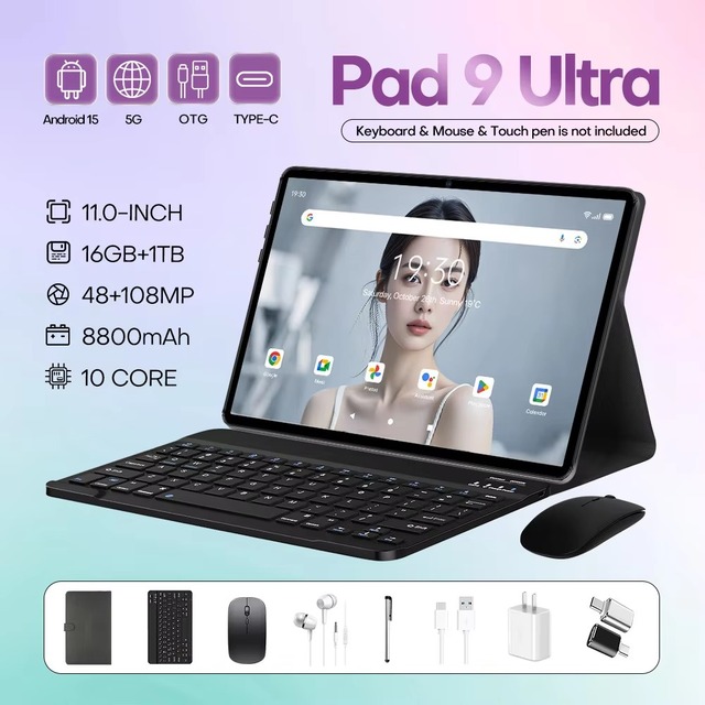 Pad9Ultra New Cross-Border Bestseller 3G Calling Android Smart Tablet 10.1 Inches 32GB Touch Screen