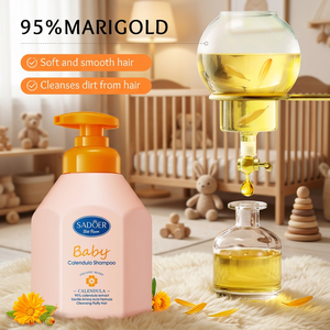 Champú <span class=keywords><strong>de</strong></span> Caléndula Orgánico <span class=keywords><strong>para</strong></span> Bebés OEM/ODM, Herbal e Hidratante, Limpieza Profunda, Voluminizador, Seguro y Anticaspa - Product Image 2
