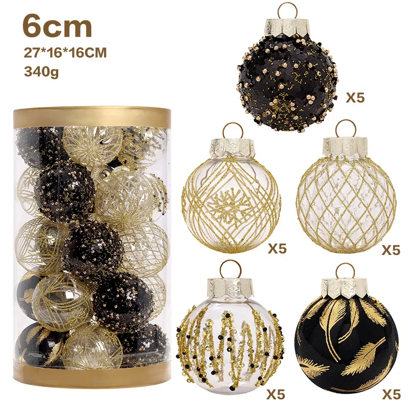 25 Stuks Kerst Shatterproof Transparant Clear Tree Hanger Kerst Plastic Ballen Ornament Voor Kerstfeest Huisdecoratie