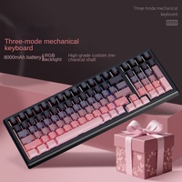 Clavier mécanique USB sans fil, triple mode, RGB personnalisable, Plug&Play, design élégant, pour jeux, e-sport, bureau, travail, K99 noir