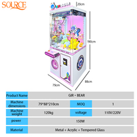 Machine à griffes à monnayeur SOURCE pour intérieur, machine de jeu d'arcade pour poupées et jouets, vente en gros pour enfants, divertissement et cadeaux