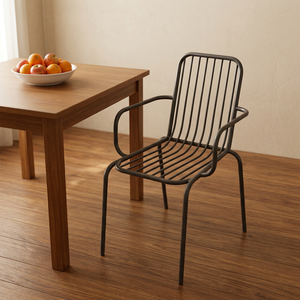 Modern Metal <b>Dining</b> <b>Chair</b> Minimalist Design Stable indoor Furniture - Product Image 2