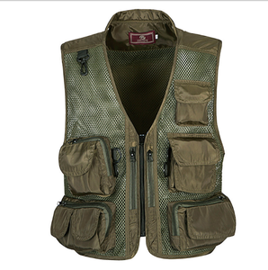 Chaleco Táctico DFFV03 para Pesca al Aire Libre, Malla Transpirable, Absorción de Humedad, Ligero, Múltiples Bolsillos - Product Image 1
