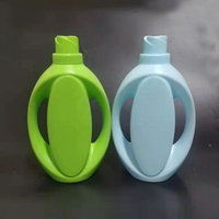 Récipient de détergent liquide à lessive vide en plastique HDPE 2L avec bouchon de couronne, emballage de bouteille de détergent liquide